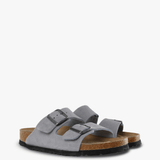 Grey sandals, front view
