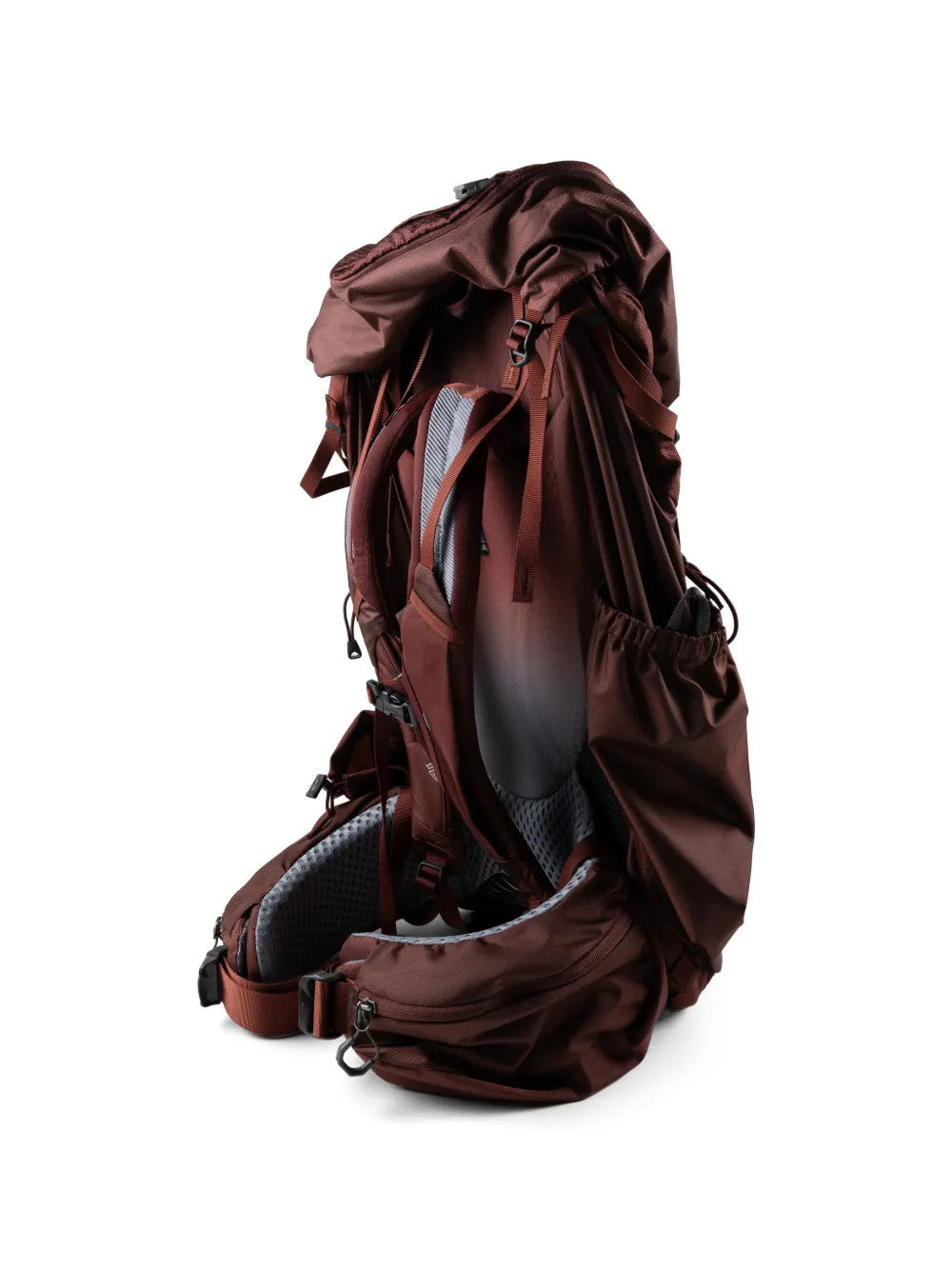 Burgundy bag, front view