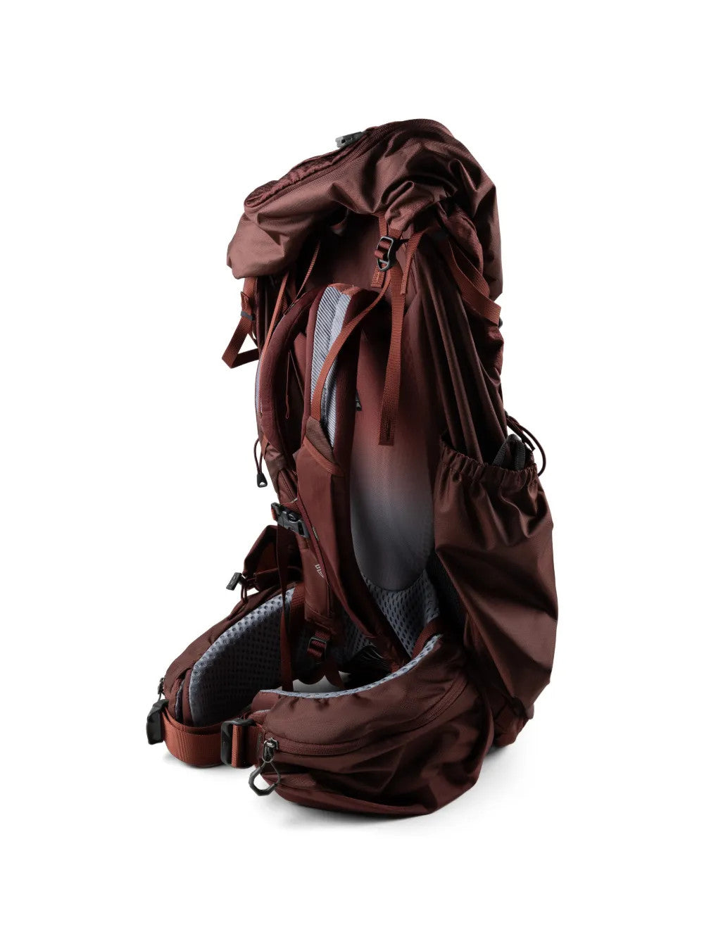 Burgundy bag, front view
