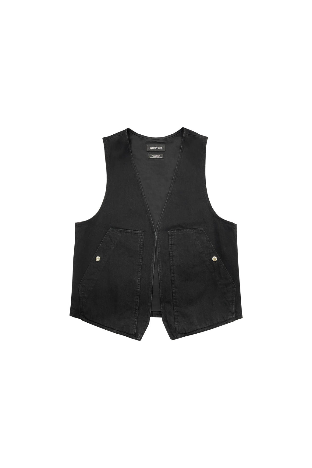 Black vest, front view