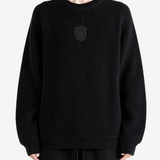 Black hoodie, full body view