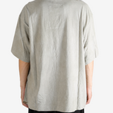 Grey t-shirt, full body view