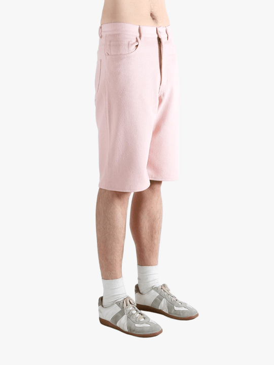 Pink shorts, side view