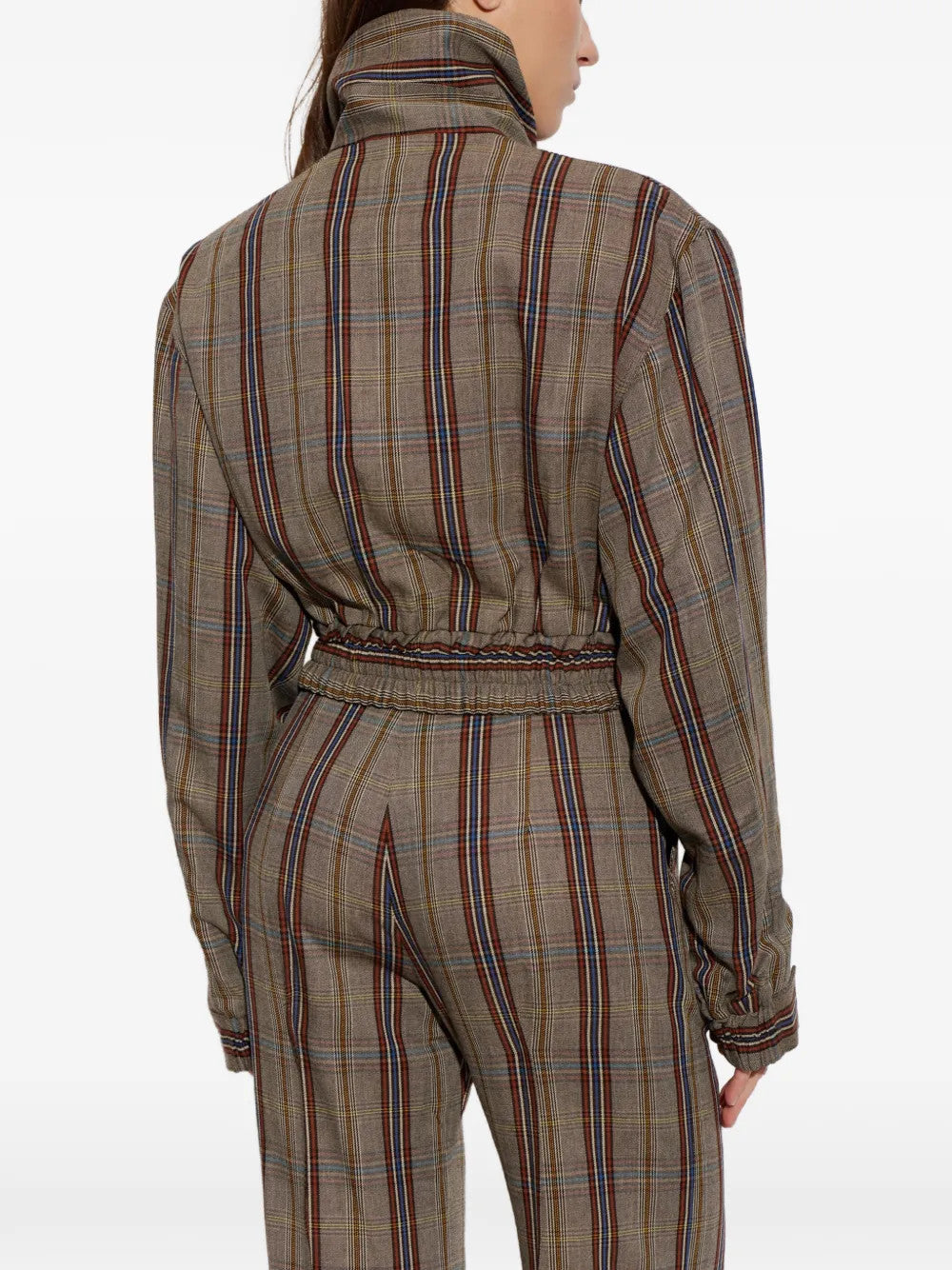 Brown jacket, full body view