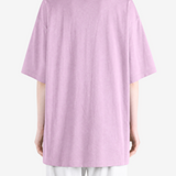 Purple t-shirt, full body view