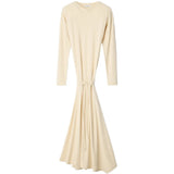 Tan dress, front view