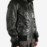 Black jacket worn by a person, showing the jacket's fit