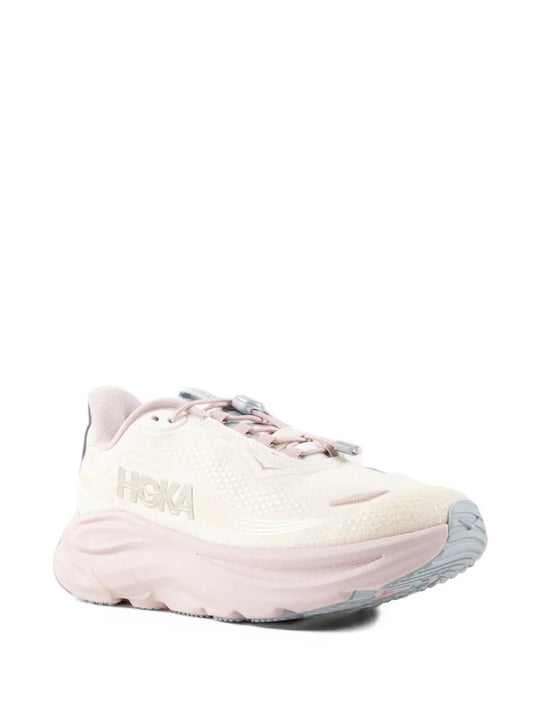 Pink shoes, front view