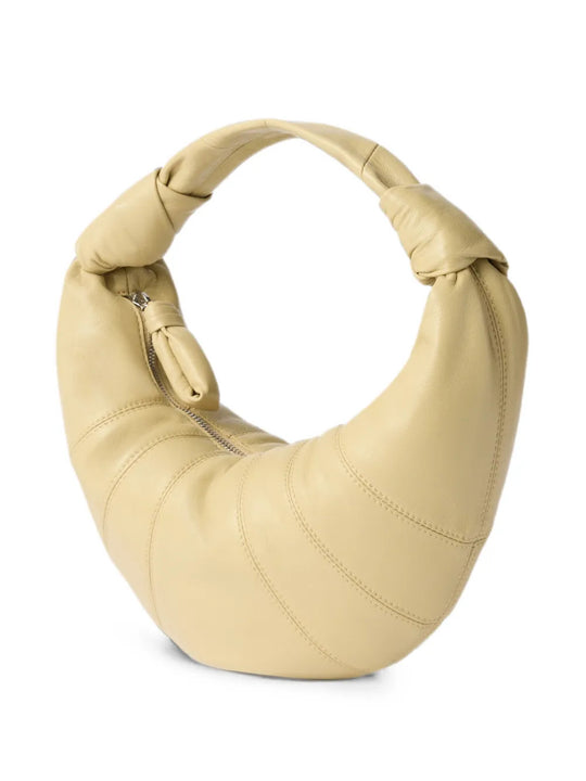 Tan bag, front view
