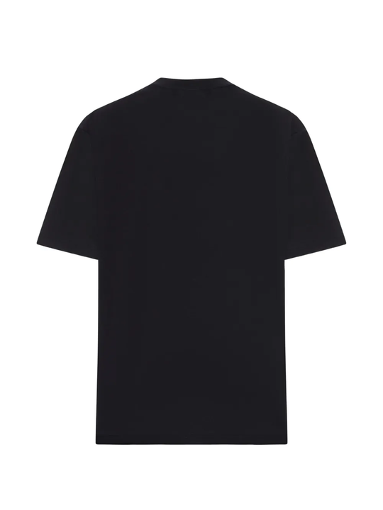 Black T-shirt, back view