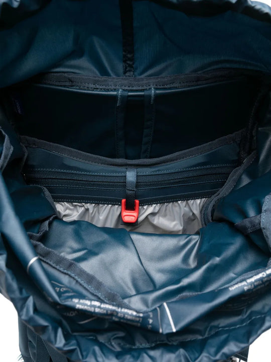 Close up of Blue bag, showing detail