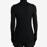 Black knitwear, full body view
