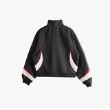 Black jacket, back view