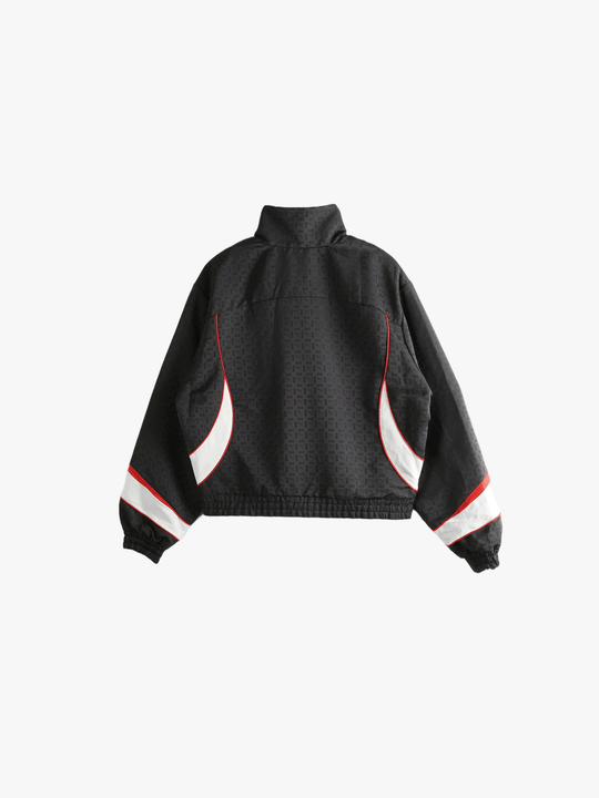 Black jacket, back view