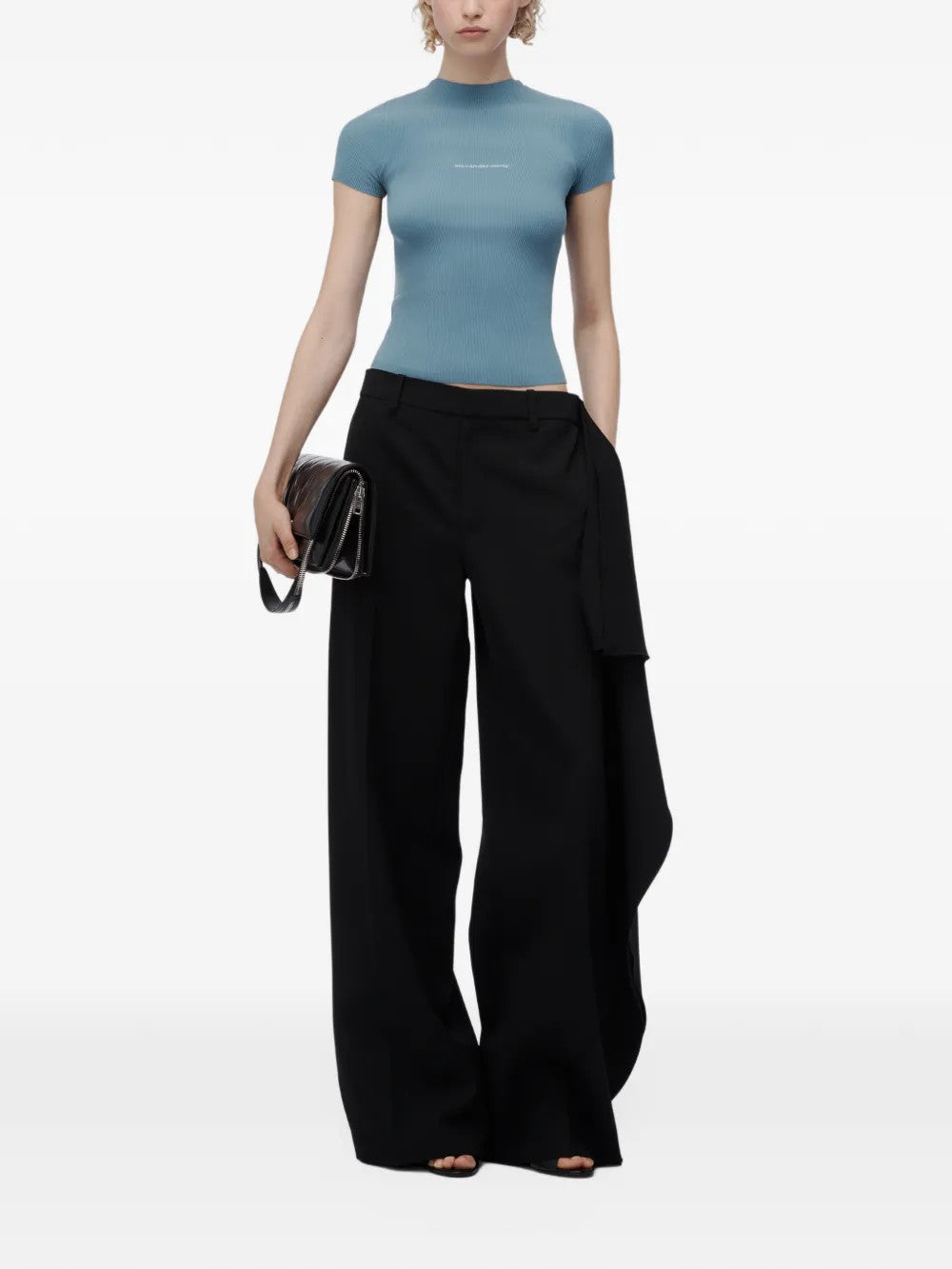 Blue t-shirt, front view