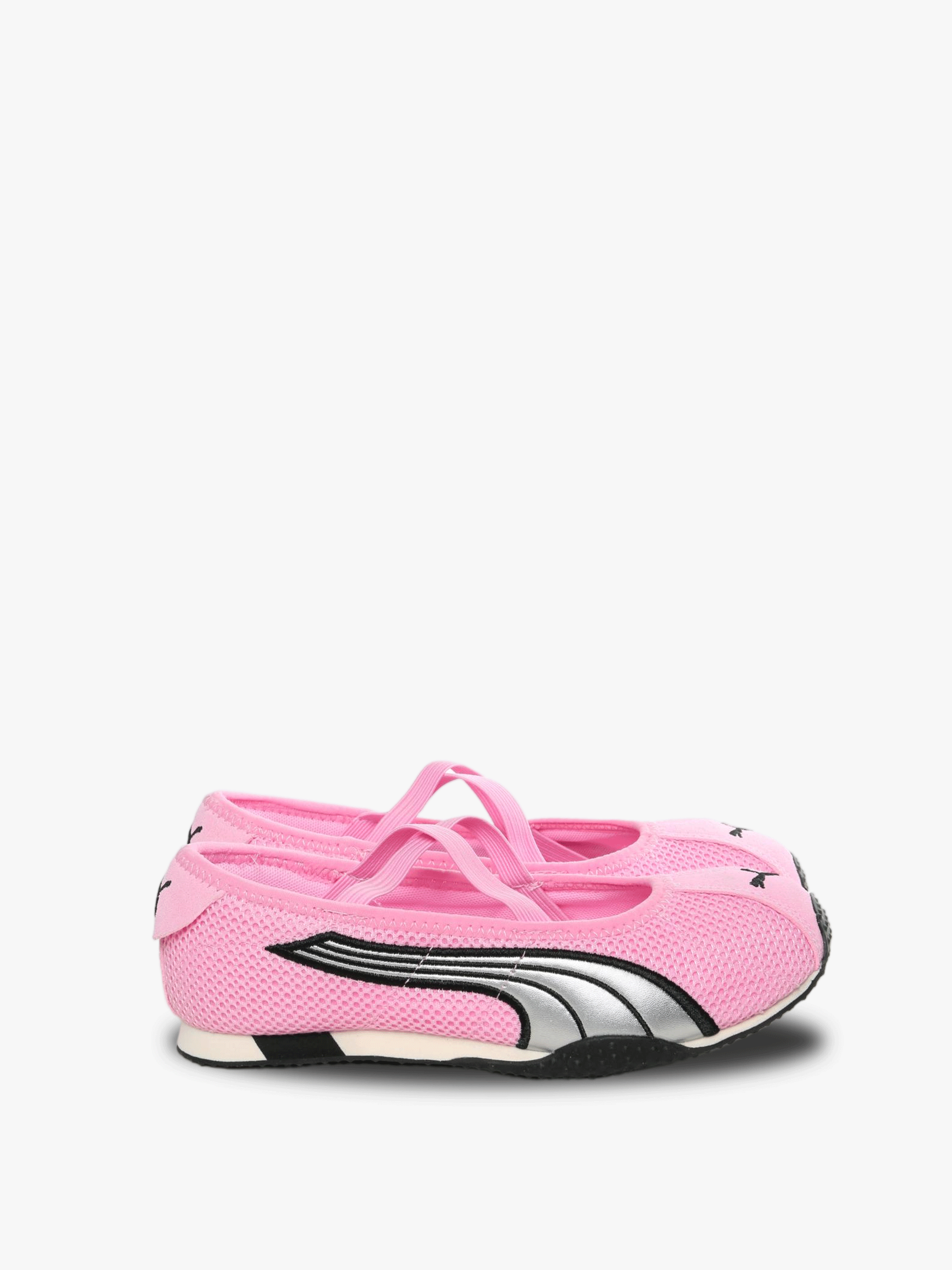 Pink sneakers,front view