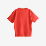 Red t-shirt,back view