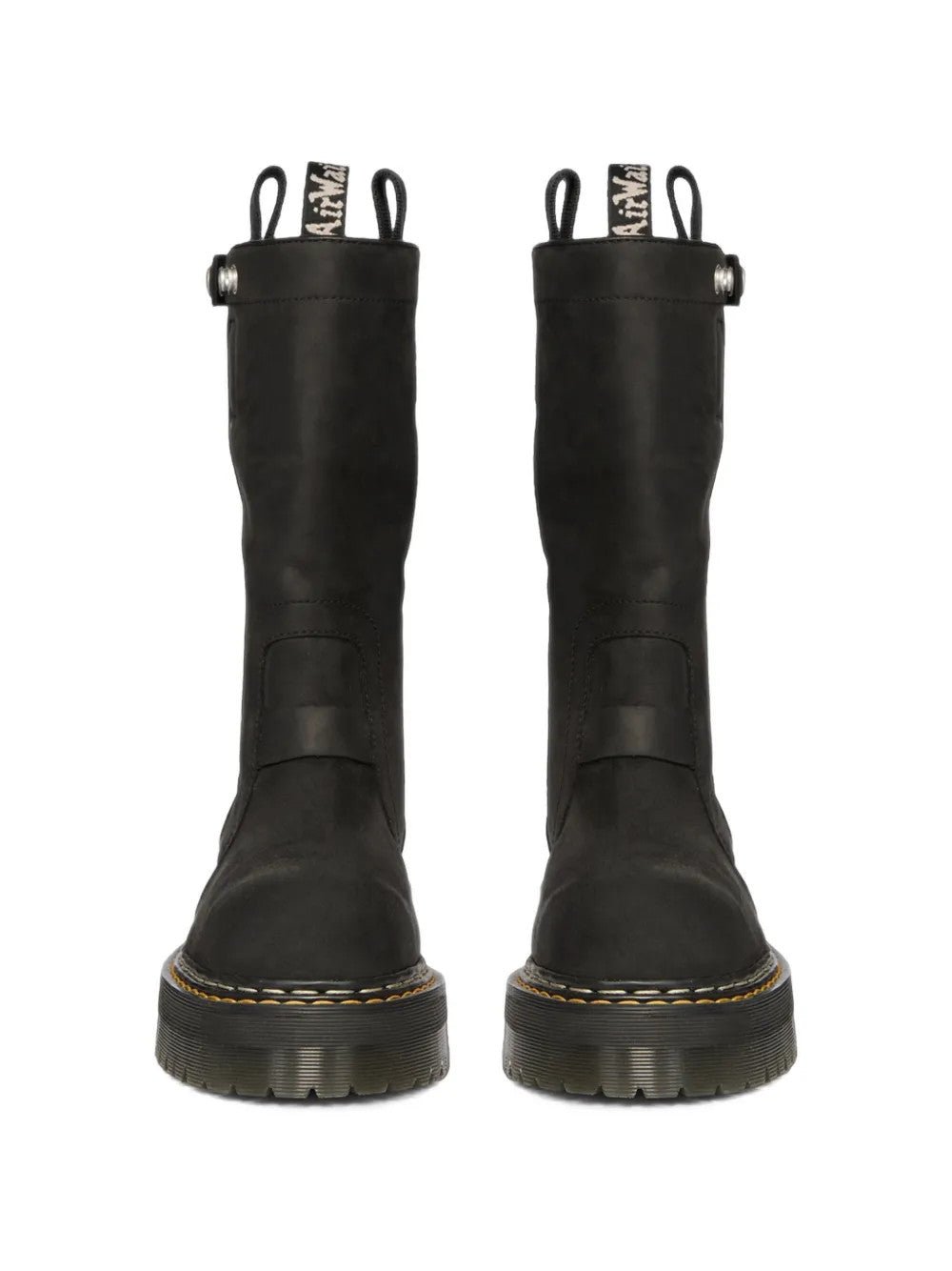 Black boots, front view