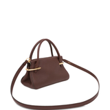 Brown handbag,side view