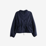 Navy jacket, front view