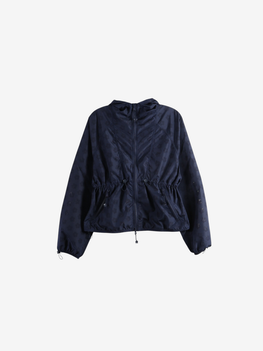 Navy jacket, front view