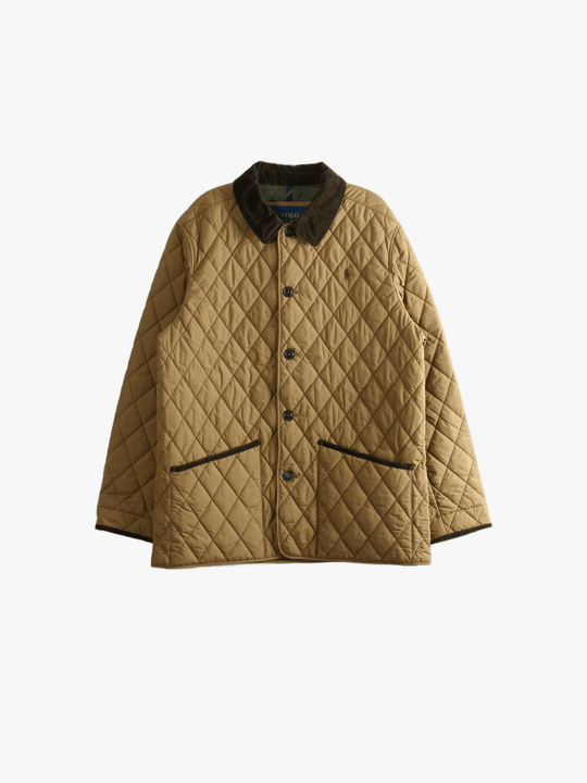 Tan jacket, front view