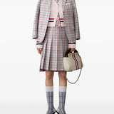 Pink knitwear, full body view