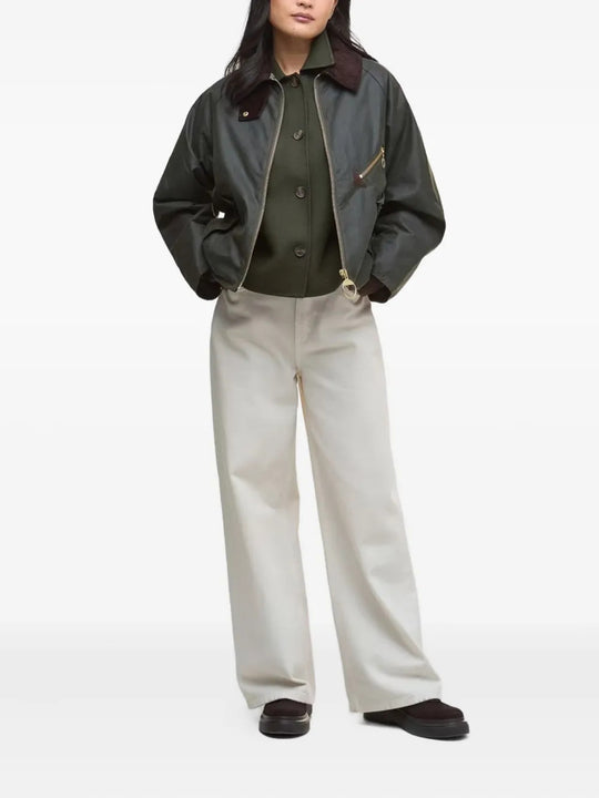 Green jacket, full body view
