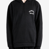 Black hoodie, full body view