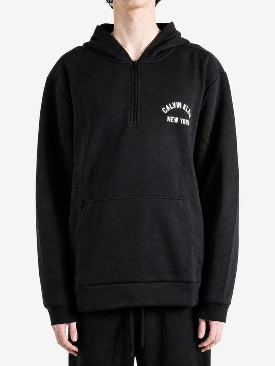 Black hoodie, full body view