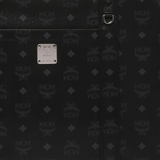 Close up of black bag, showing texture of the cotton fabric