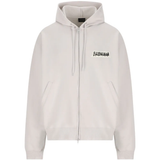 grey hoodie, front view