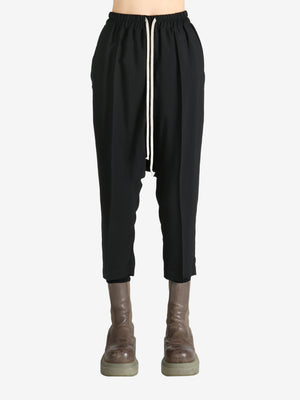 RICK OWENS - Women  Viscose Drawstring Cropped Pants