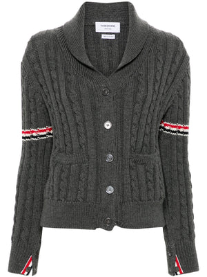 THOM BROWNE - Women Baby Cable Stitch Shawl Collar Cardigan