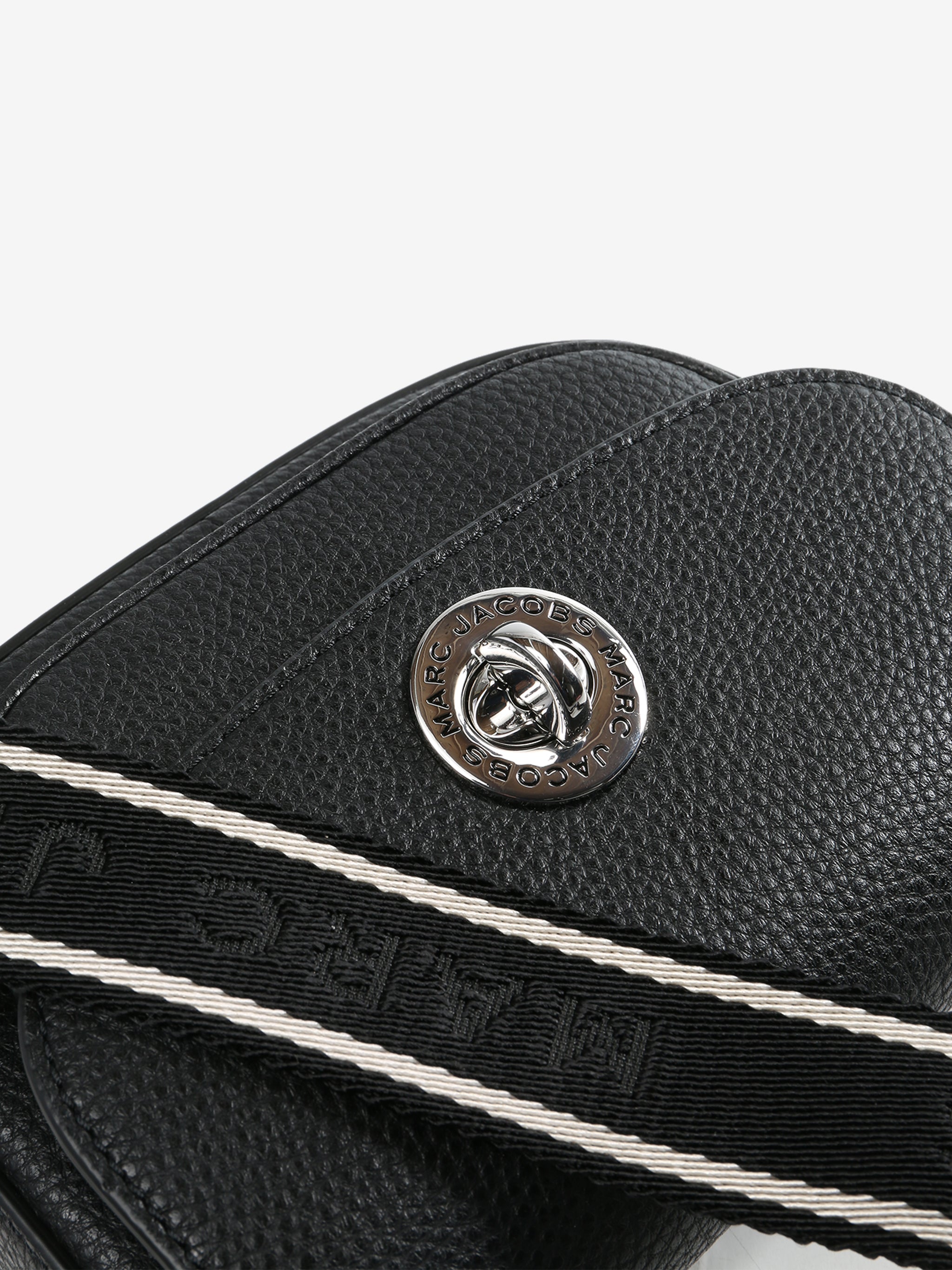 Close up of black bag,showing texture of the leather fabric