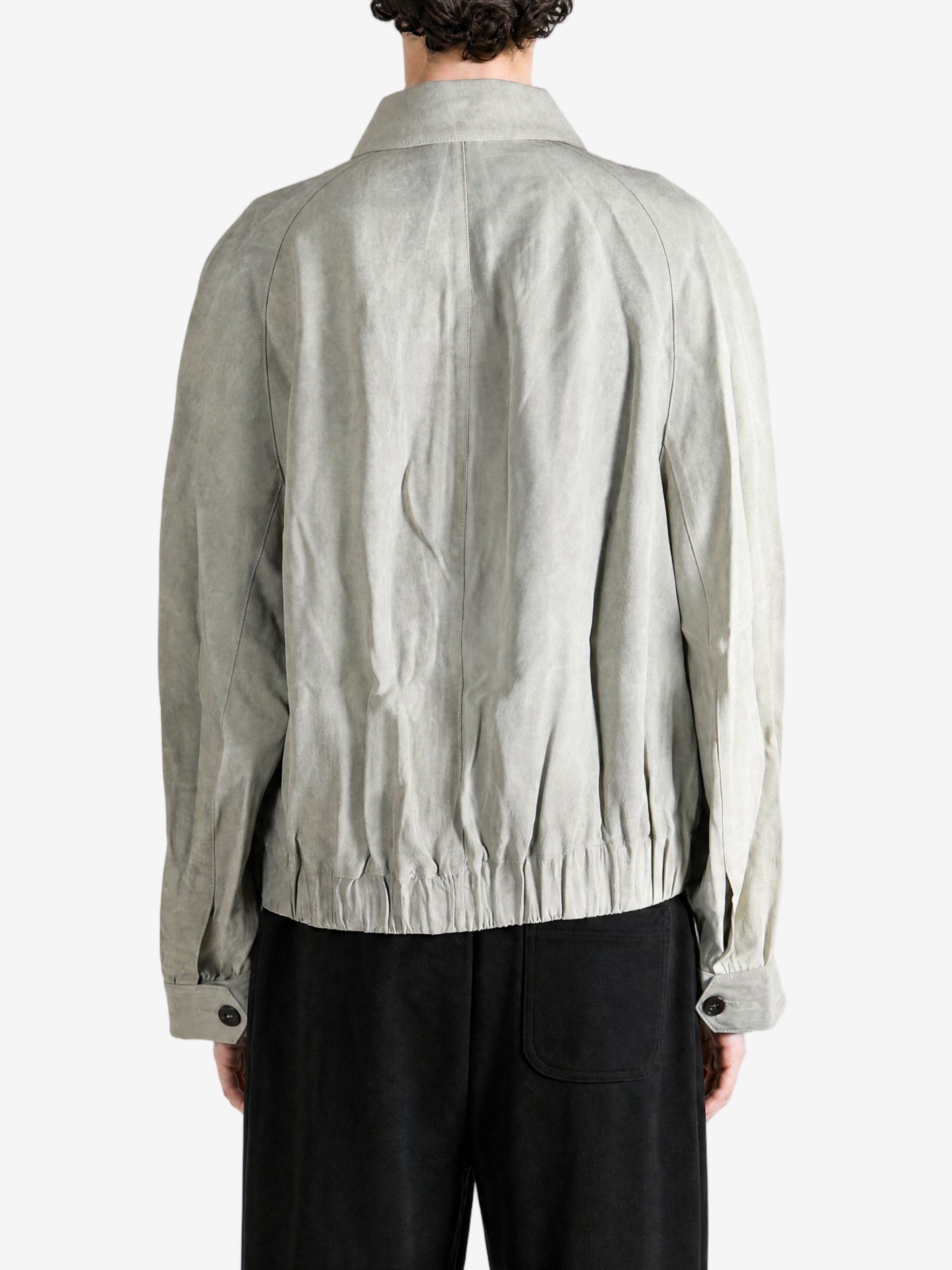 Grey jacket, full body view