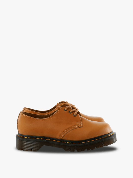 Tan shoes, side view