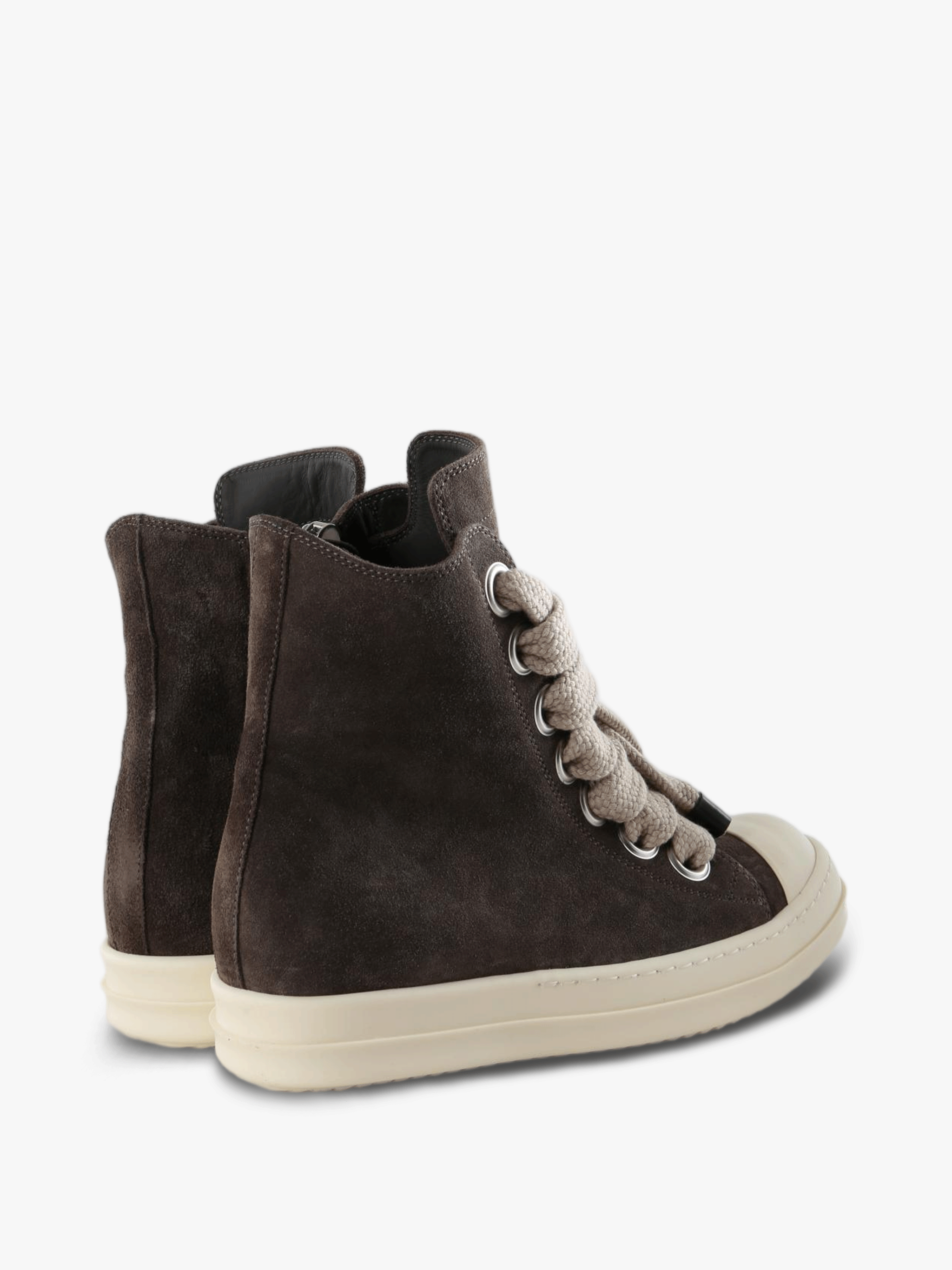 Brown shoes, back view