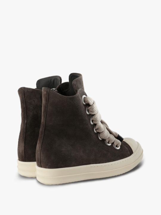 Brown shoes, back view