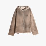 Brown hoodie, front view