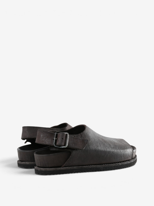 Brown sandals, front view