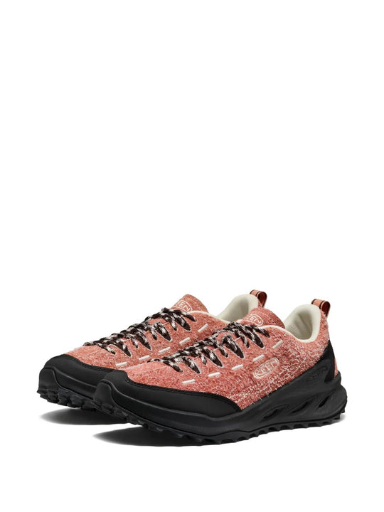 Orange sneakers, side view