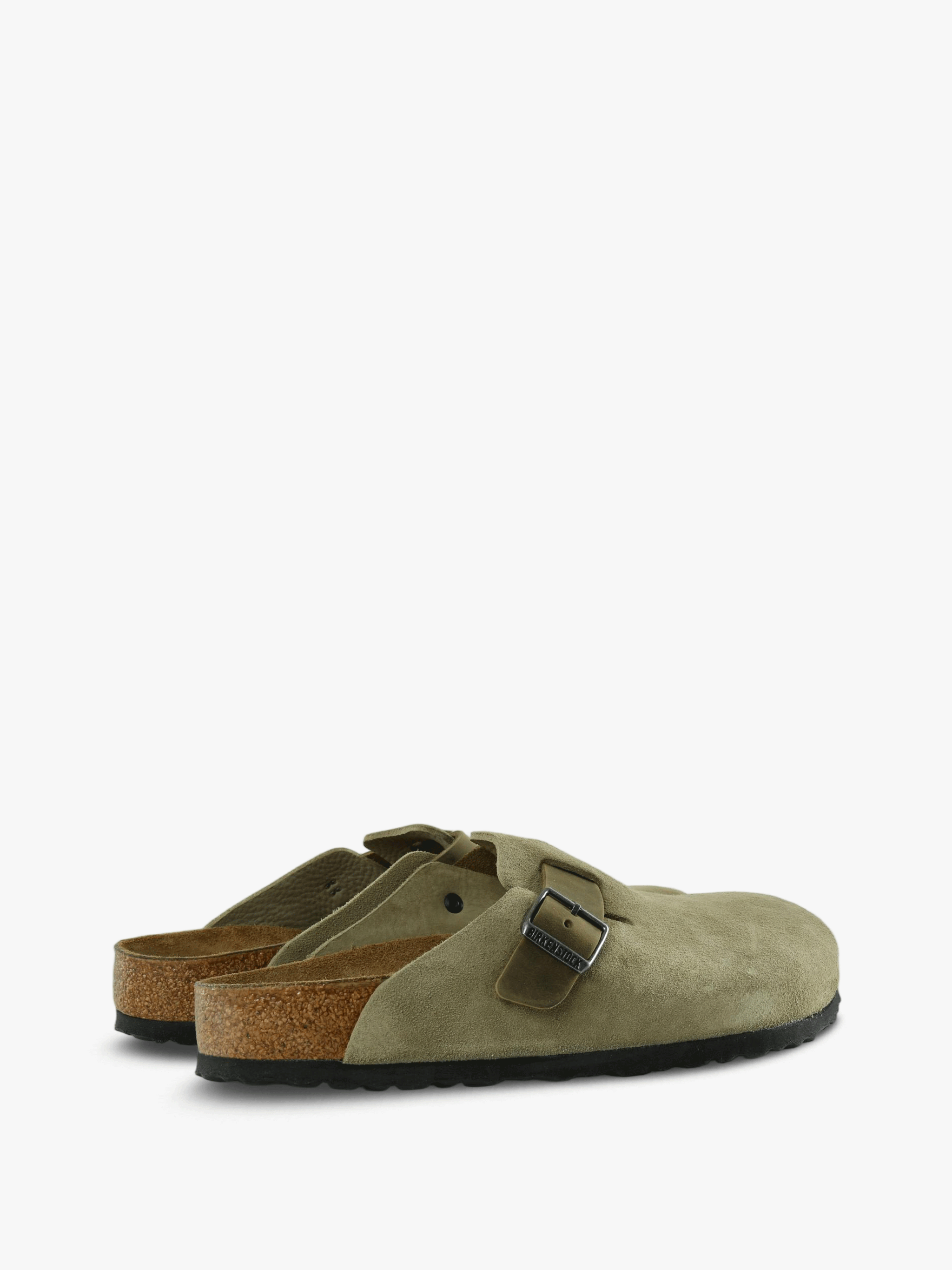 Green sandals, front view