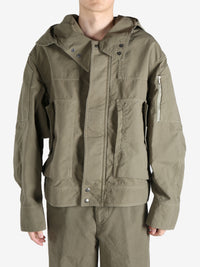 DRIES VAN NOTEN - Men Cotton Khaki Wind Jacket