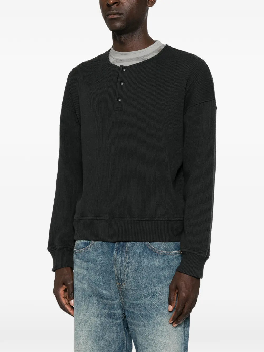 Black hoodie, full body view