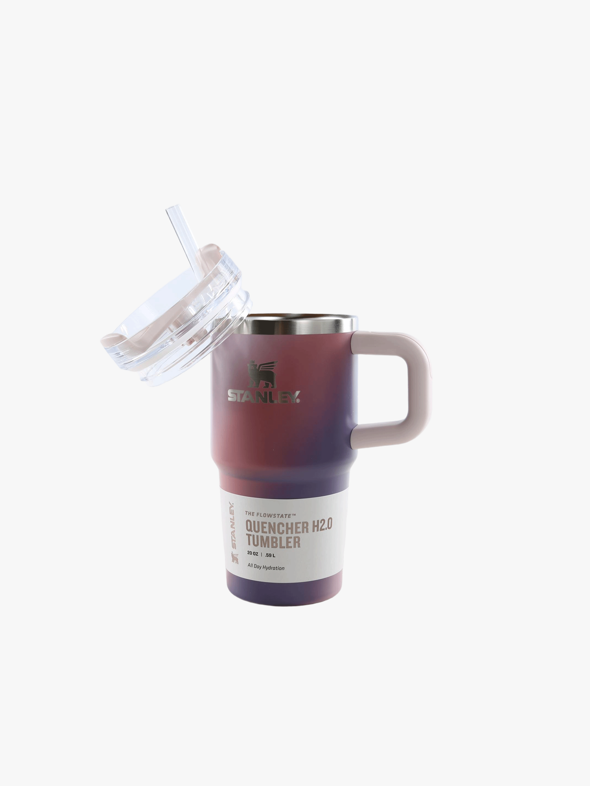 Pink tumbler, front view