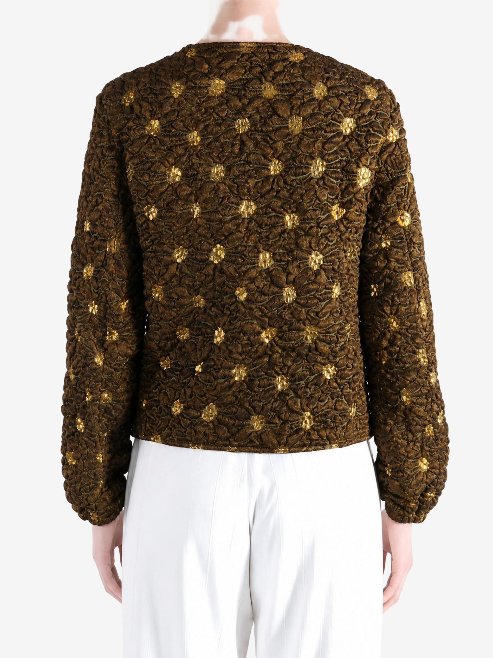 Brown jacket, full body view