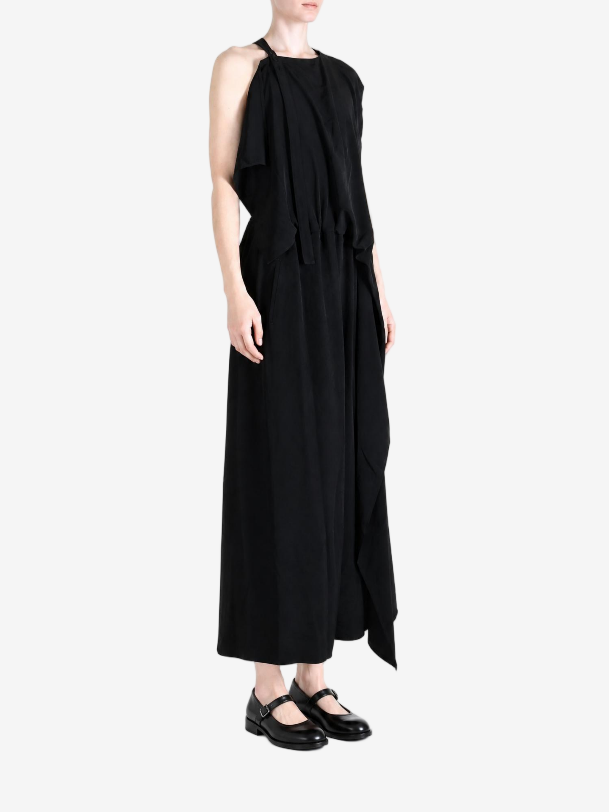 Black dress, full body view