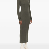 Green dress,full body view