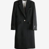 Black coat, front view